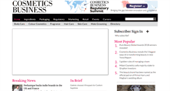 Desktop Screenshot of cosmeticsbusiness.com